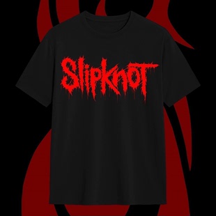 2026新款Slipknot活结乐队摇滚暗黑风恶魔美式休闲宽松短袖男T恤
