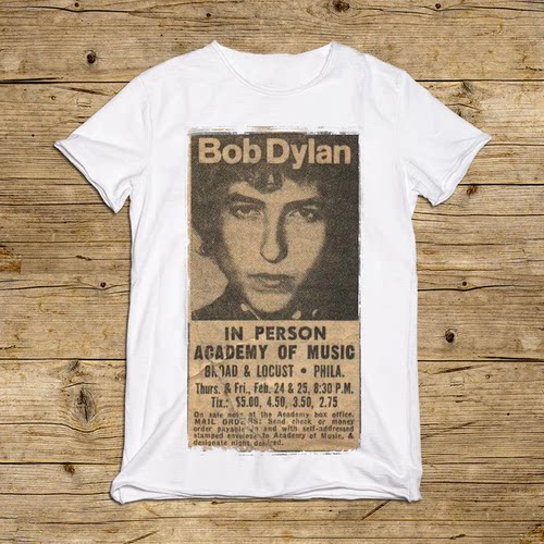 BOBDYLAN鲍勃·迪伦海报复古T恤