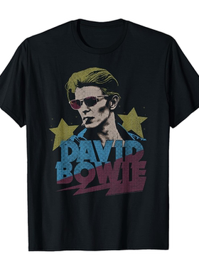 2025夏季大卫·鲍伊David Bowie摇滚歌手艺术美式复古男女直喷T恤