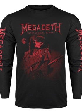 麦格戴斯Megadeth乐队重金属摇滚朋克宽松美式暗黑外穿长袖T恤男