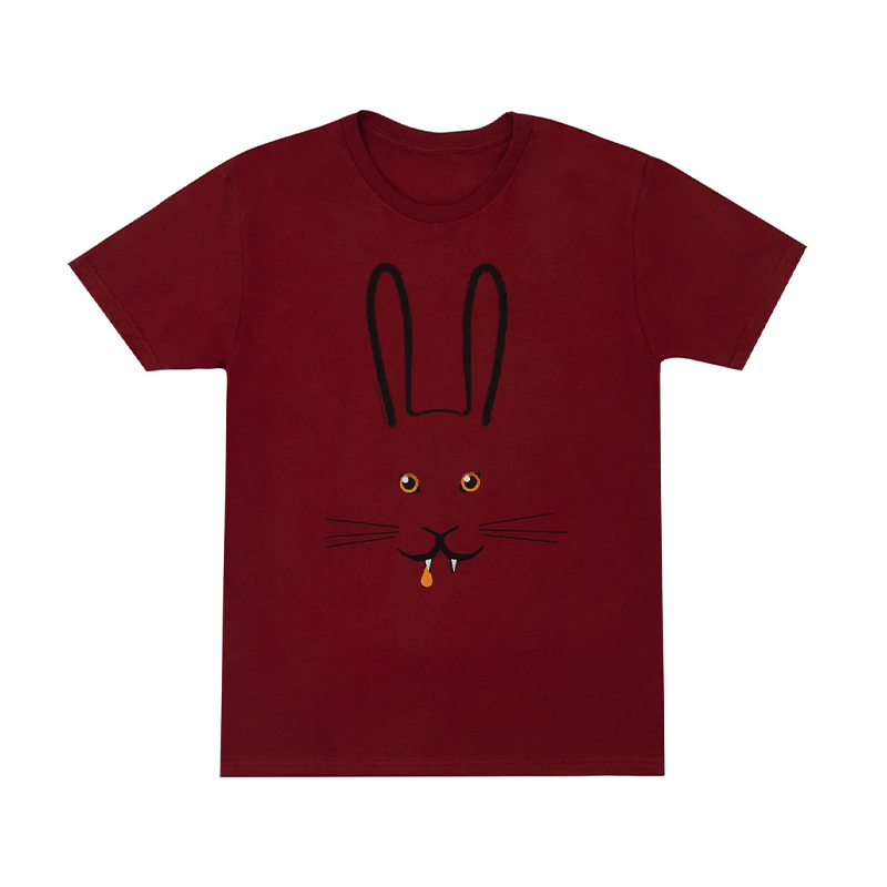 红色吸血兔纯棉直喷可爱短袖T恤