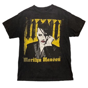 玛丽莲 曼森Marilyn Manson抽象美式复古oversize高街夏季短袖T恤