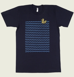 RUBBER DUCK 橡胶鸭 美式复古简约经典印花男女款圆领宽松短袖T恤