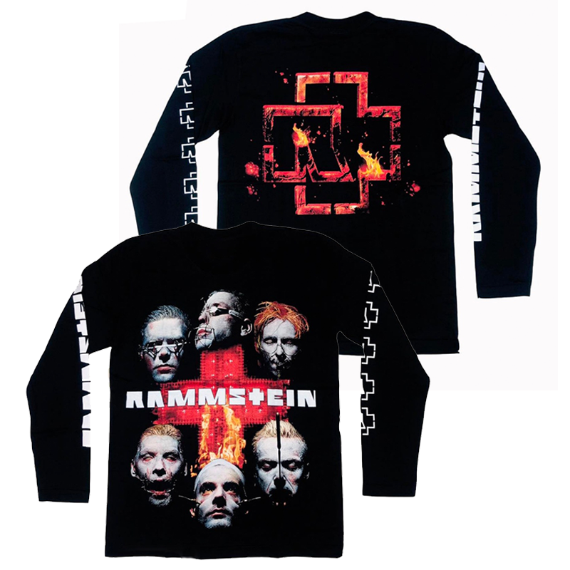 德国战车活结乐队暗黑长袖T恤男