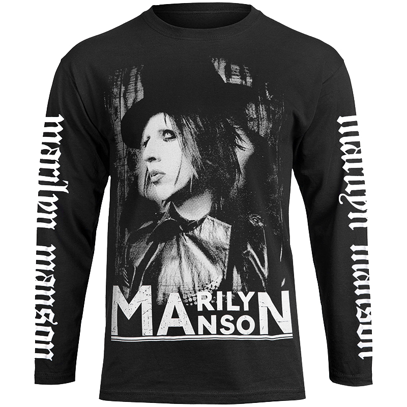 MarilynManson美式宽松长袖T恤