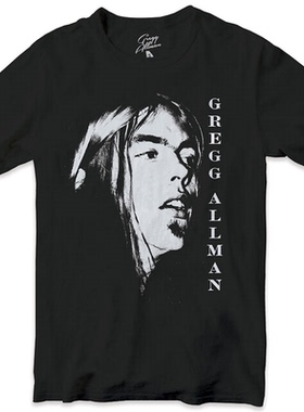 摇滚音乐开拓者Gregg Allman格里戈·奥曼 美式复古oversizeT恤