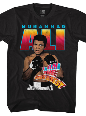 Muhammad Ali拳王阿里 拳击嘻哈复古宽松oversize男士重磅纯棉T恤