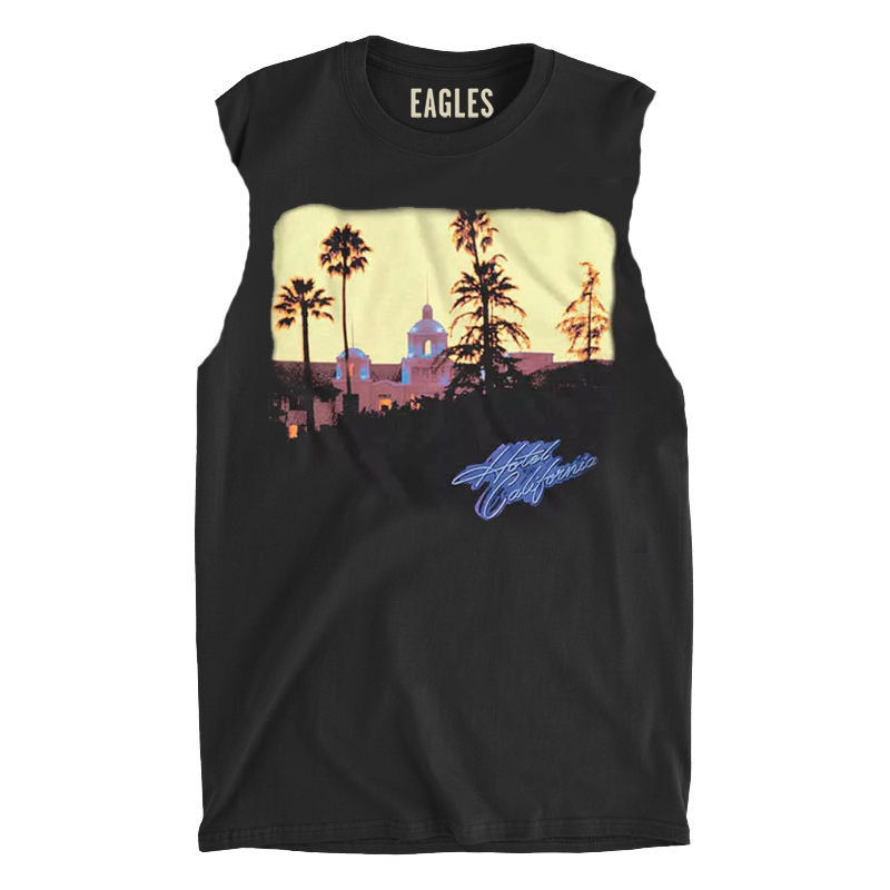 老鹰乐队无袖摇滚男士T恤