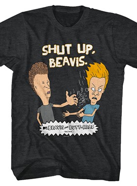 1993动画片卡通瘪四与大头蛋Beavis and Butt-head美式复古T恤