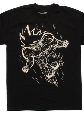 2022夏季Dragon Ball 七龙珠孙悟空经典动漫潮牌重磅纯棉T恤