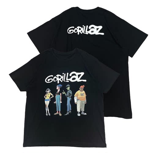 英国虚拟乐队Gorillaz短袖t恤