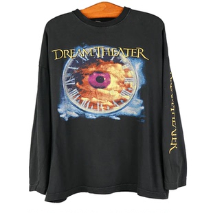 梦剧院Dream Theater乐队前卫金属摇滚美式vintage宽松男长袖T恤
