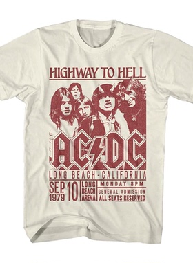 2024新款ACDC乐队 金属摇滚Mens T Shirt 男士棉 Rock重磅T恤短袖
