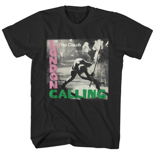 the Clash碰撞乐队London Calling摔吉他手摇滚美式朋克乐短袖T恤 - 封面