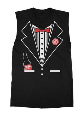 Talking Heads传声头乐队摇滚风西装图印花直喷男坎肩背心无袖T恤