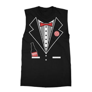 Talking Heads传声头乐队摇滚风西装图印花直喷男坎肩背心无袖T恤