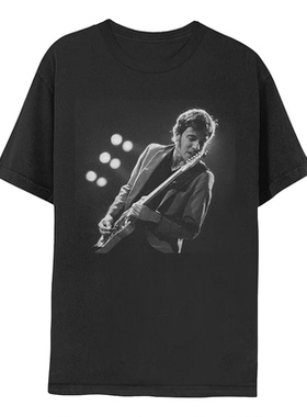 Bruce Springsteen美国摇滚歌手高街复古vintage宽松直喷男女T恤