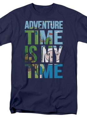2010Adventure Time探险活宝探险时光动画片联名美式复古短袖T恤