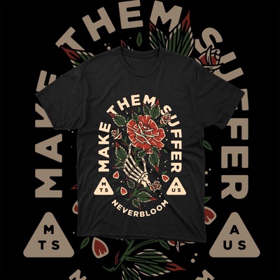 MakeThemSuffer黑金属纯棉T恤