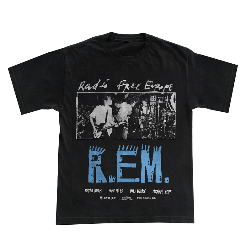 R.E.M.快转眼球乐队美式摇滚T恤