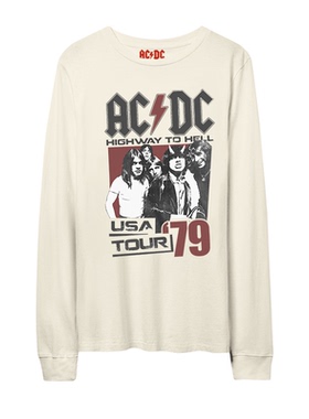 Classic Bolt Logo ACDC乐队经典朋克摇滚纯棉长袖T恤T-Shirt