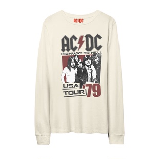 Bolt T恤T Logo 朋克摇滚纯棉长袖 Shirt ACDC乐队经典 Classic