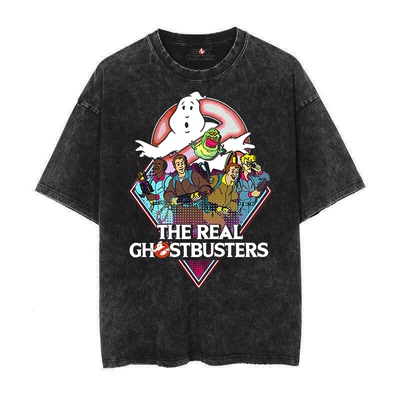 Ghostbusters短袖复古蜡染T恤