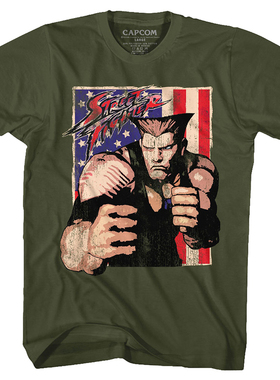 游戏Street Fighter街头霸王游戏 街机波动流空手人物角色男士T恤