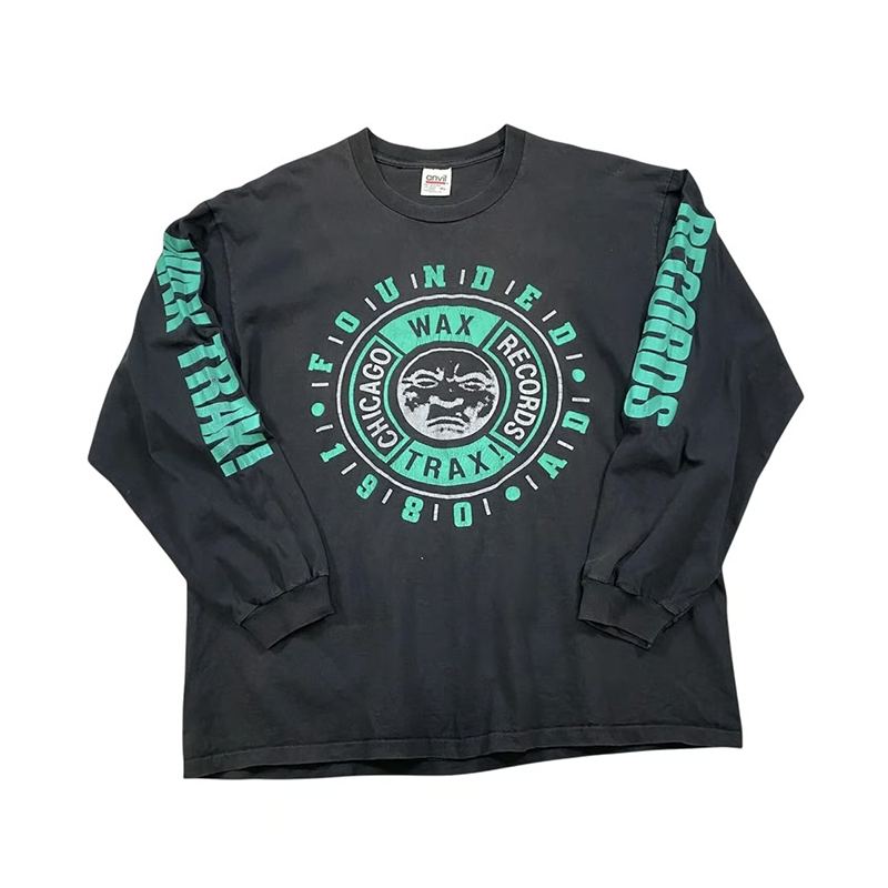 WaxTrax乐队摇滚朋克长袖T恤