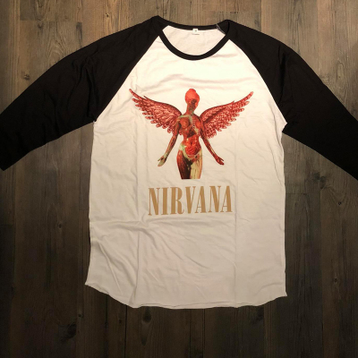 涅槃秋冬朋克男士复古T恤