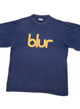 25年新款BLUR模糊乐队英国摇滚朋克美式纯棉宽松男士直喷短袖T恤