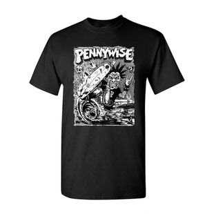 夏季美国朋克硬核摇滚乐队Pennywise美式潮牌复古纯棉短袖圆领t恤