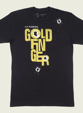 欧美风GOLDFINGER 金手指 美式复古简约男女款圆领宽松短袖T恤