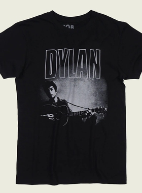 美国男歌手Bob Dylan鲍勃·迪伦 摇滚音乐家朋克复古经典短袖T恤