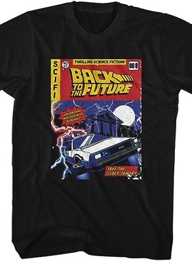 回到未来Back to The Future跑车赛车电影美式复古高街vintageT恤