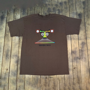 1998 Beastie Boys野兽男孩乐队hello nasty摇滚美式棕色短袖T恤