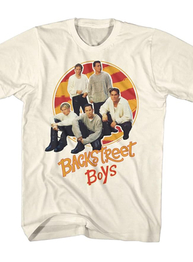 90年代Backstreet Boys后街男孩男团流行音乐美式复古直喷印花T恤