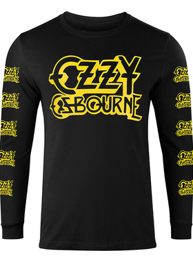 奥兹·奥斯本Ozzy Osbourne重金属教父摇滚朋克男女美式长袖T恤秋