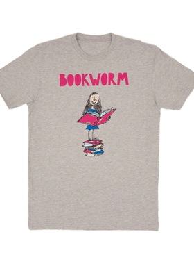 matilda马蒂达尔bookworm书呆子 文学系列 书籍文艺直喷短袖T恤