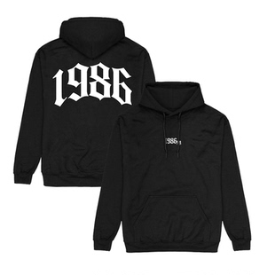 春秋季男女款嘻哈饶舌歌手1986zig 美式潮牌复古宽松连帽套头卫衣