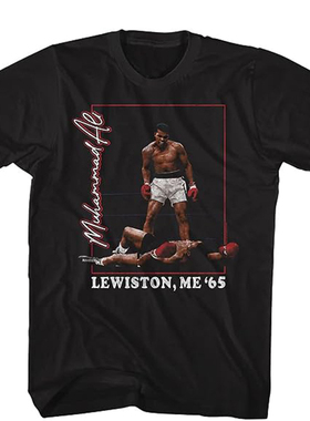 Muhammad Ali阿里搏击拳王 美式复古休闲男士健身宽松T恤