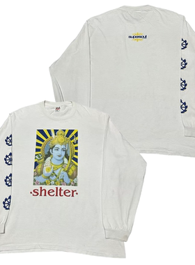 Shelter乐队Long sleeve美式潮牌摇滚音乐朋克纯棉直喷长袖T恤
