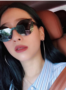 克925纯银耳饰罗心潮牌耳圈CH女大圈圈耳钉耳环网红款十字花耳坠