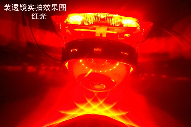 超级高亮360度恶魔眼 新款led光感恶魔眼3寸双光透镜改装 通用型