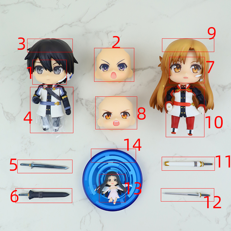 gsc粘土人桐人亚丝娜配件分尸