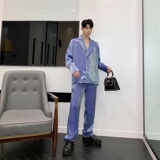 原创高端定制套装男西服领外套衬衣气质垂感阔腿裤A345-1120-P140，男装西服，电商A345