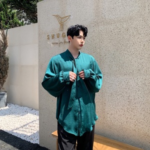 薄款个性气质领带设计男绿色衬衫A345 -1938- P75图片