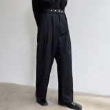 坠感阔腿裤新款高腰垂感直筒裤宽松型西裤拖地长裤A345-1983-P75，男装西裤，电商A345