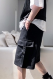夏季新款工装裤韩版宽松休闲帅气纯棉五分裤潮男A345-1808-1-P50，男装牛仔裤，电商A345