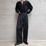 坠感阔腿裤新款高腰垂感直筒裤宽松型西裤拖地长裤A345-1983-P75，男装西裤，电商A345